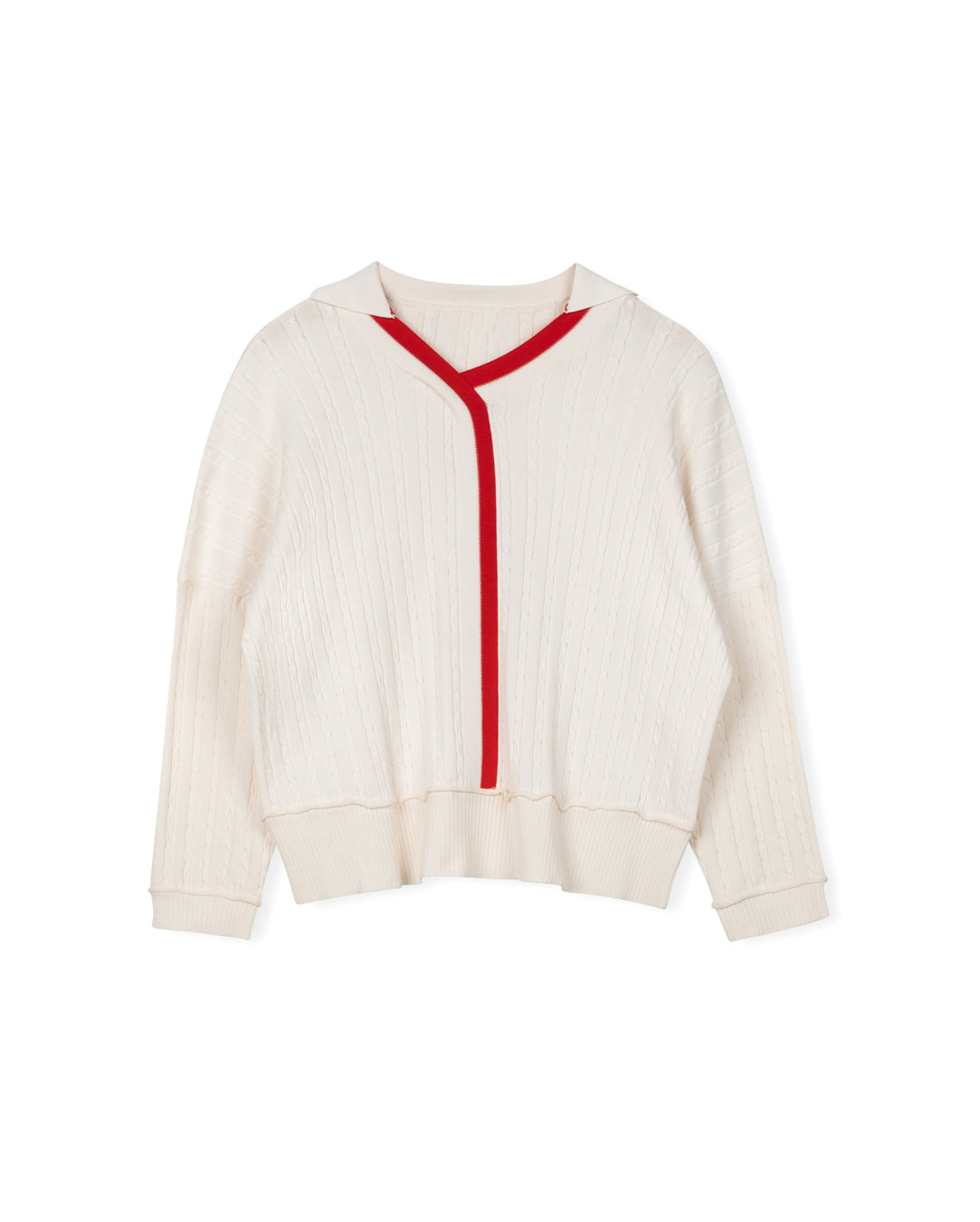 Knit V-neck Flair Sweater