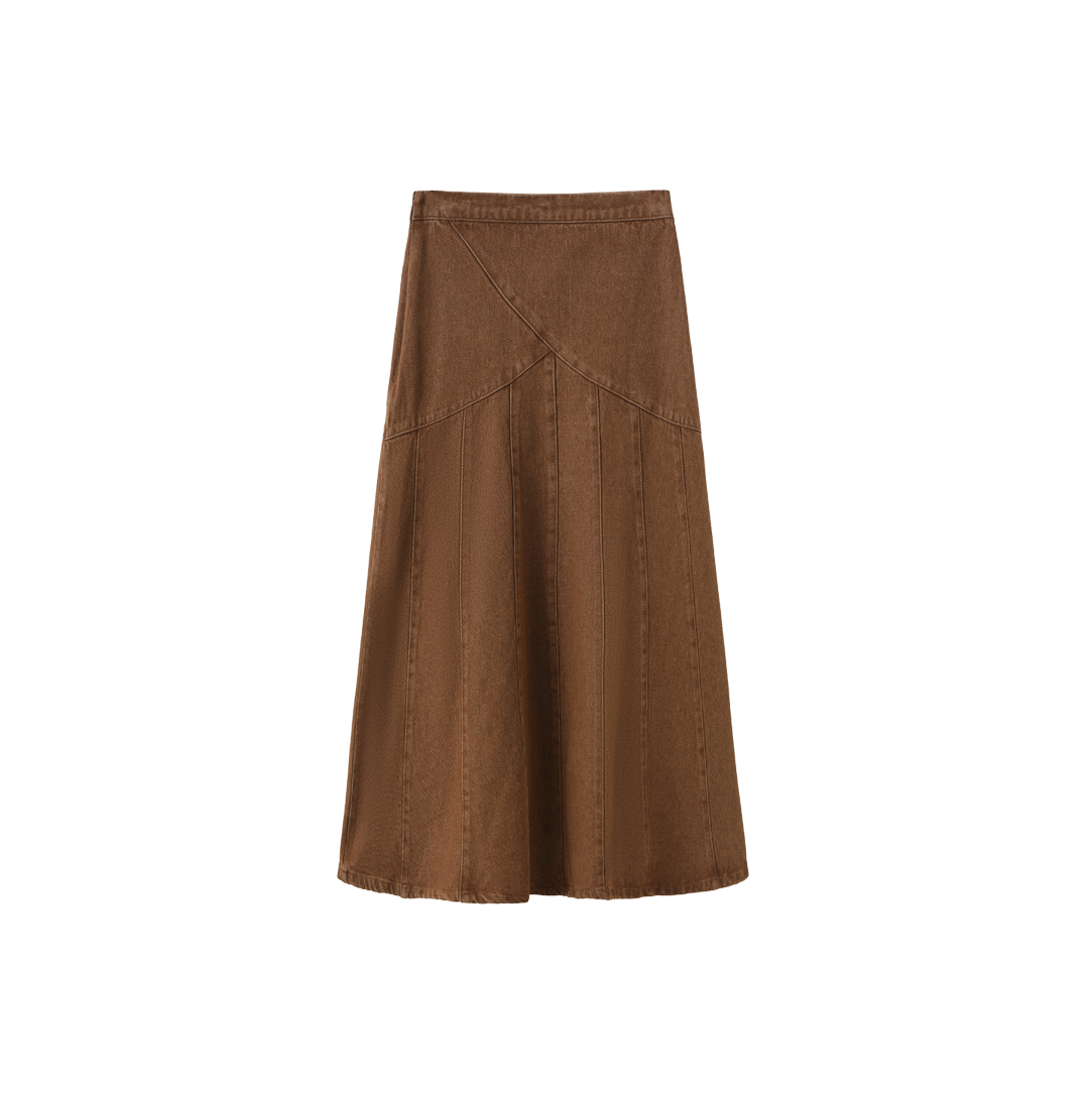Rounded Cross Over Seam Skirt