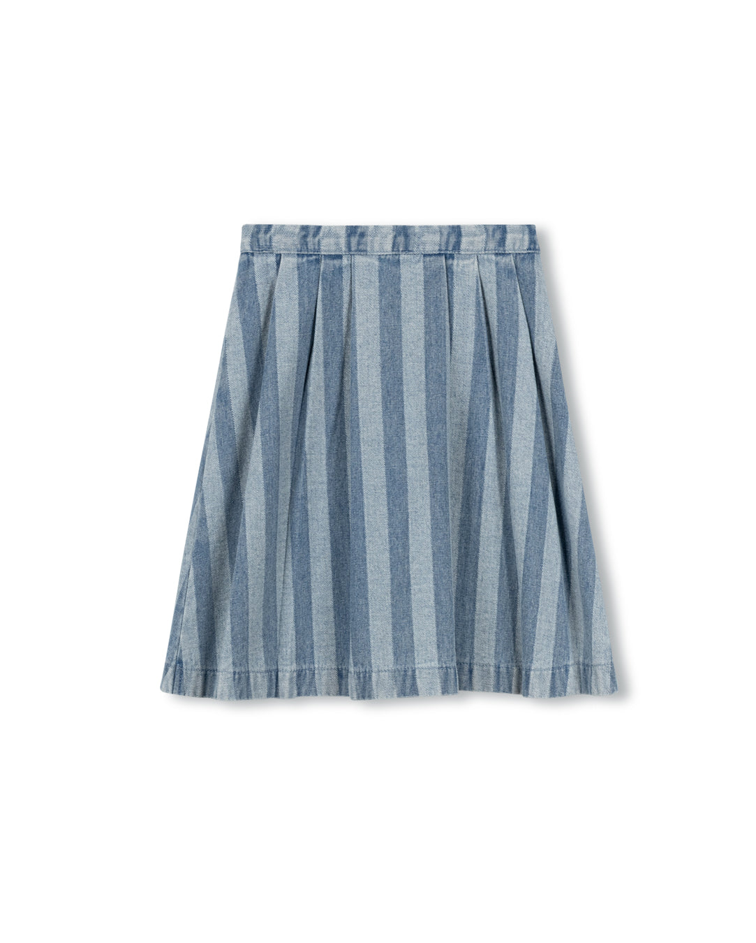 Zora Wide Striped Denim Skirt