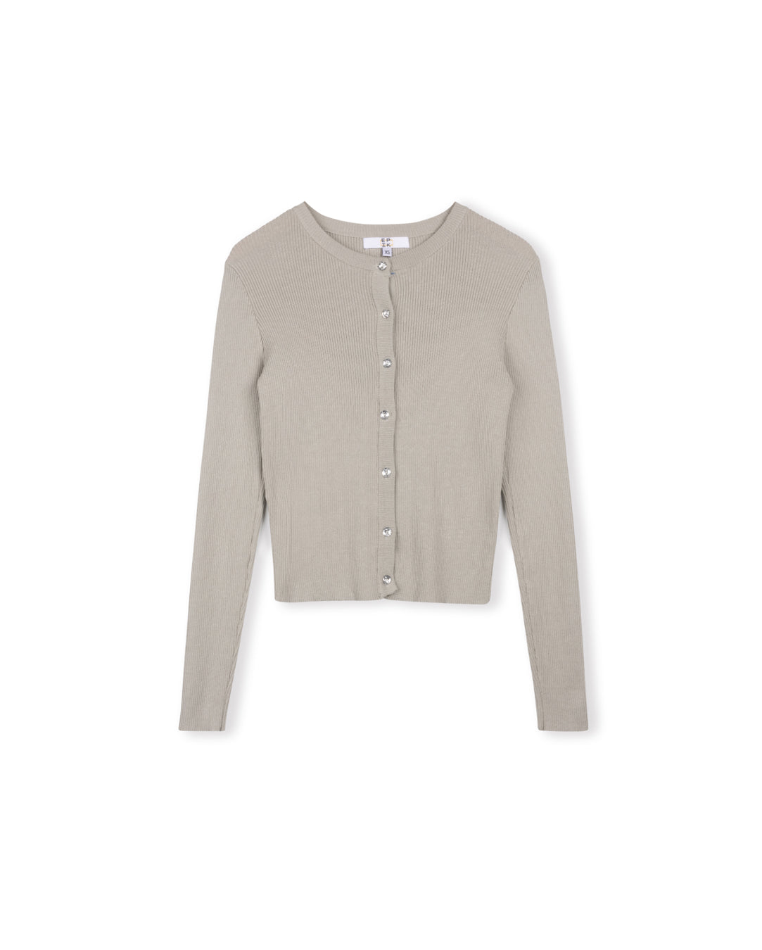 Crystal Button Knit Cardigan W-19903