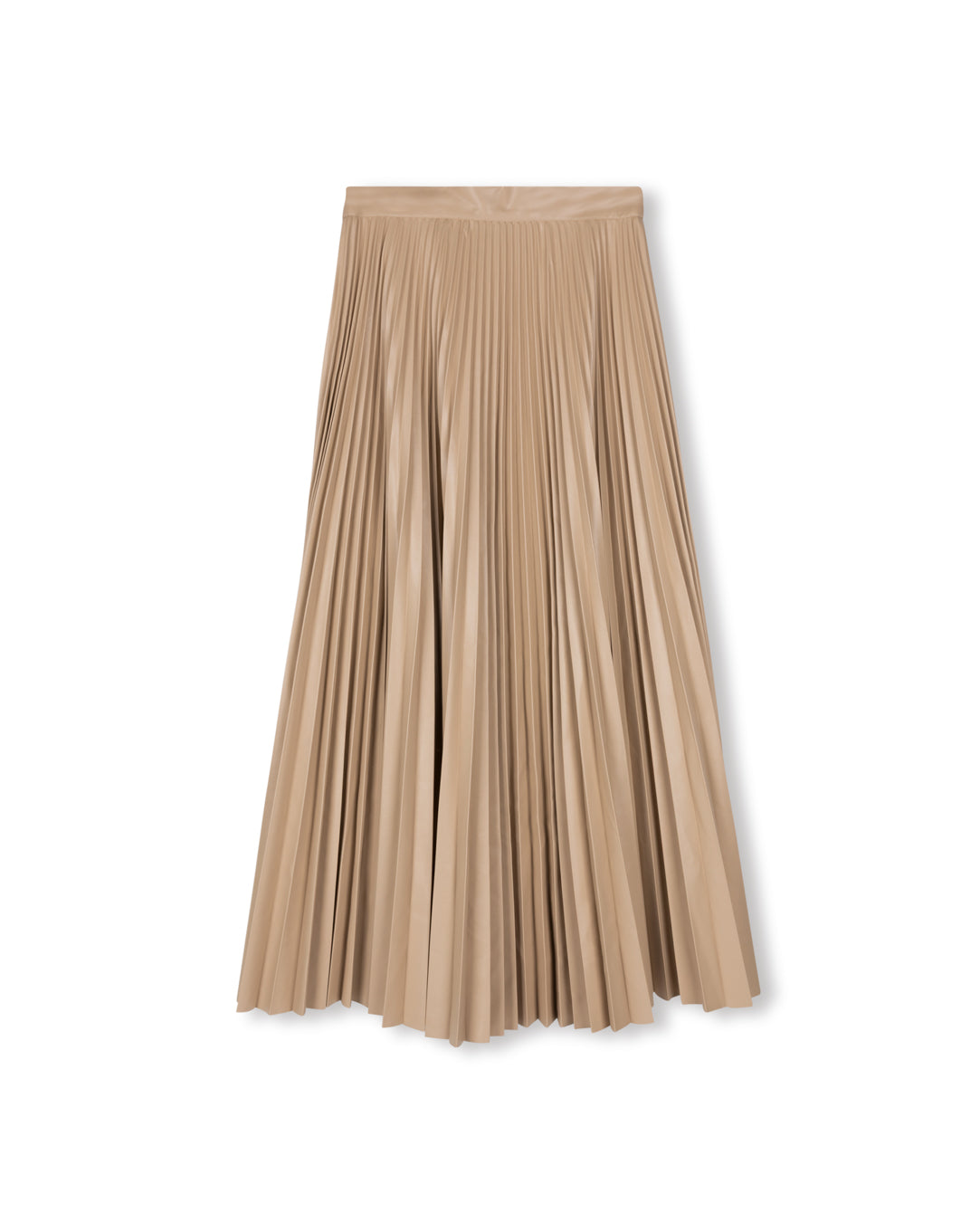 Doby Leather Pleat Skirt