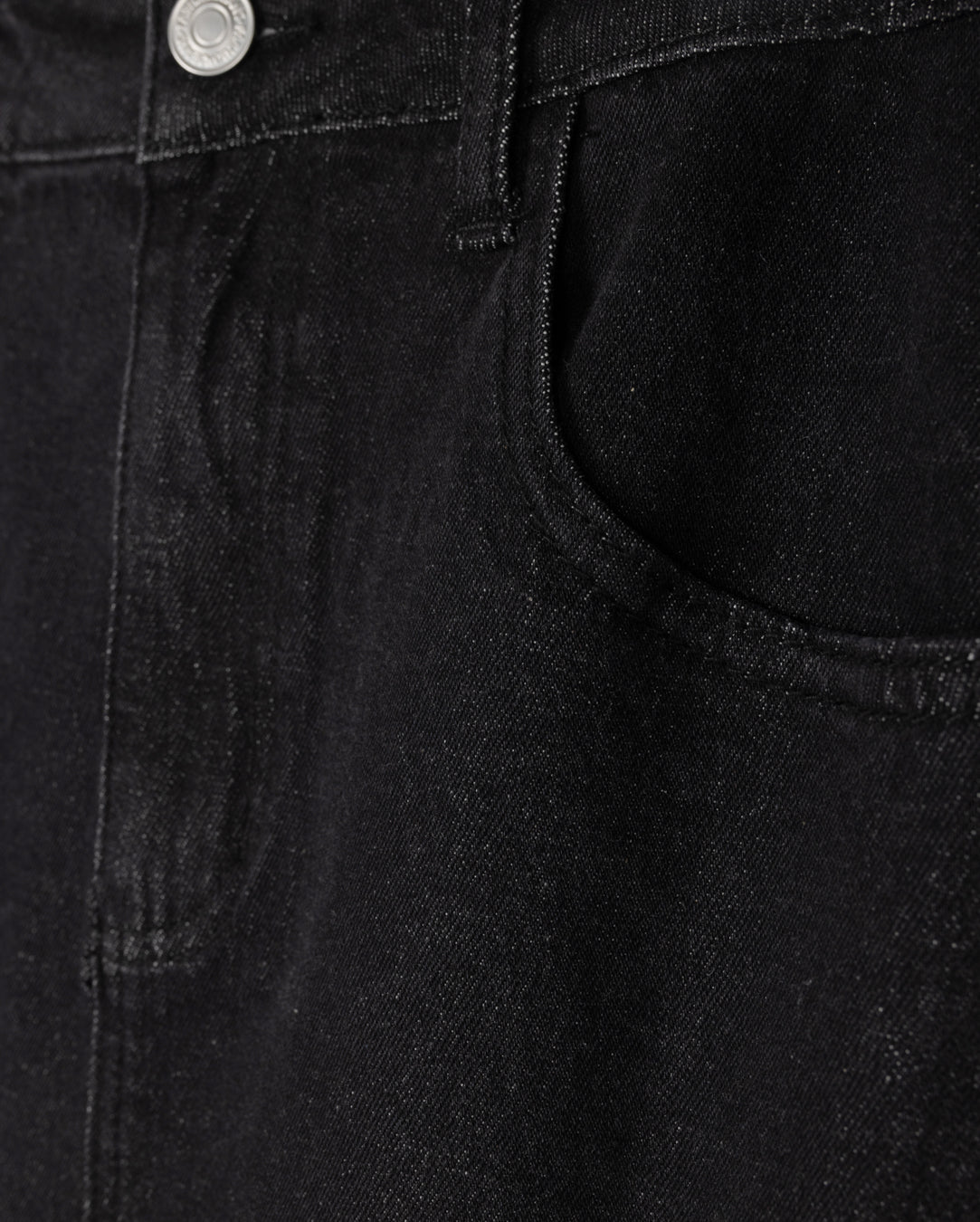 Denim Rolled Hem Skirt