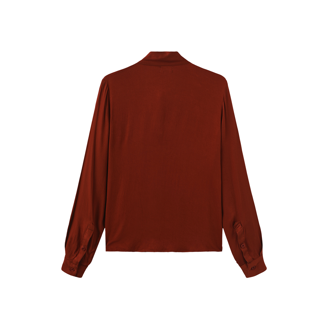Crystal Embroidery Silk Blouse