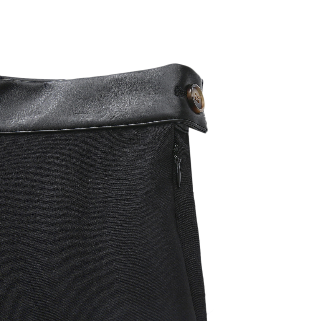 Avis Side Button A-Line Skirt