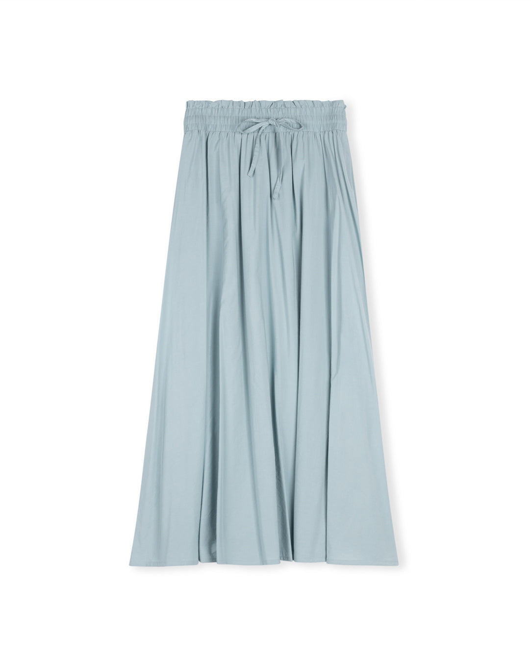 Elastic Tie Waist Maxi Skirt W-16839