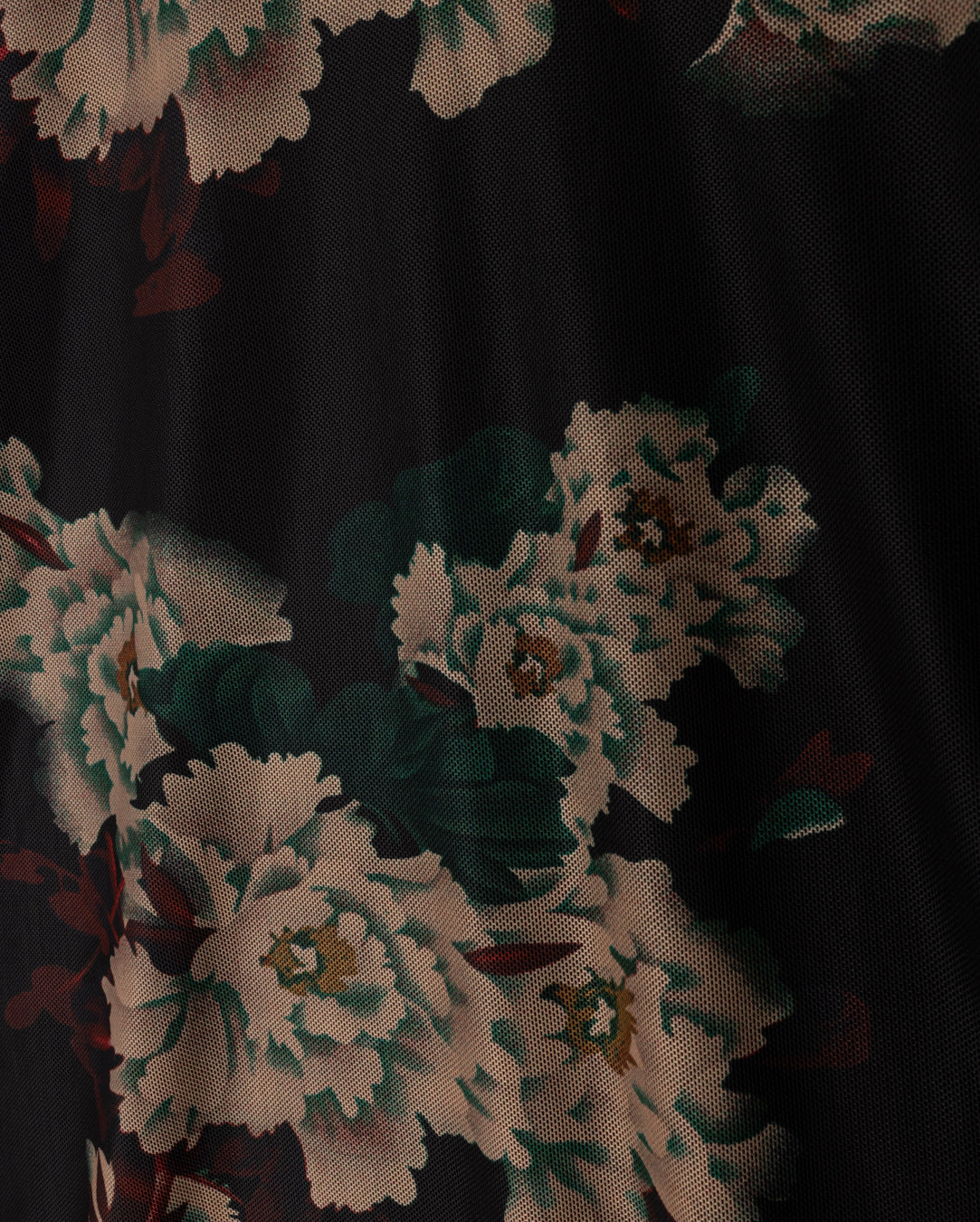 Danube Floral Mesh Turtleneck W-22006