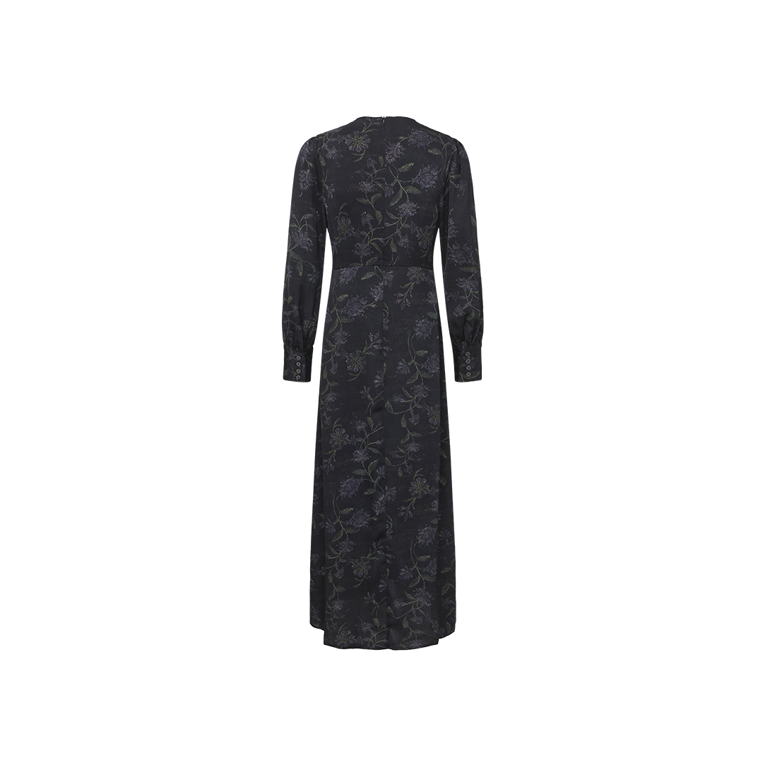 Silk Rounded Waisted Dress