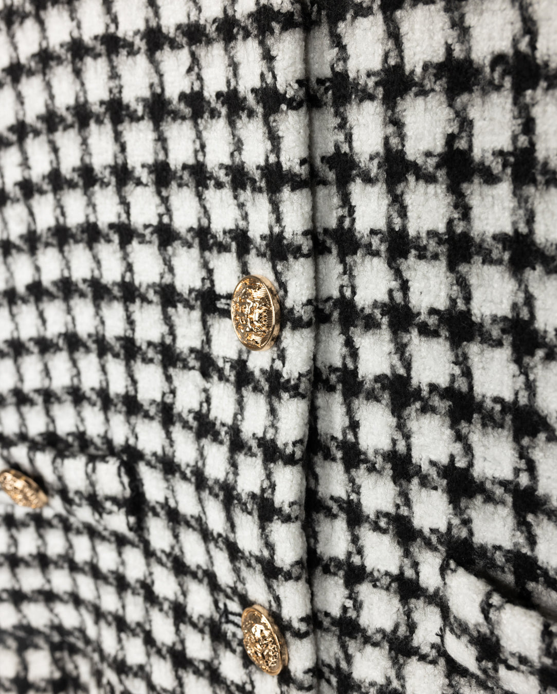 Plaid Button Detailed Jumper C-23407