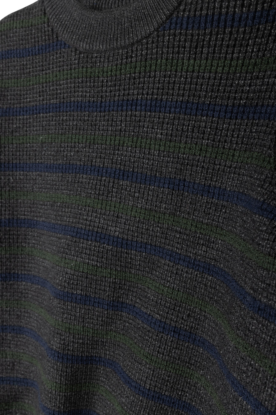 Multi Stripe Waffle Knit Sweater C-20442