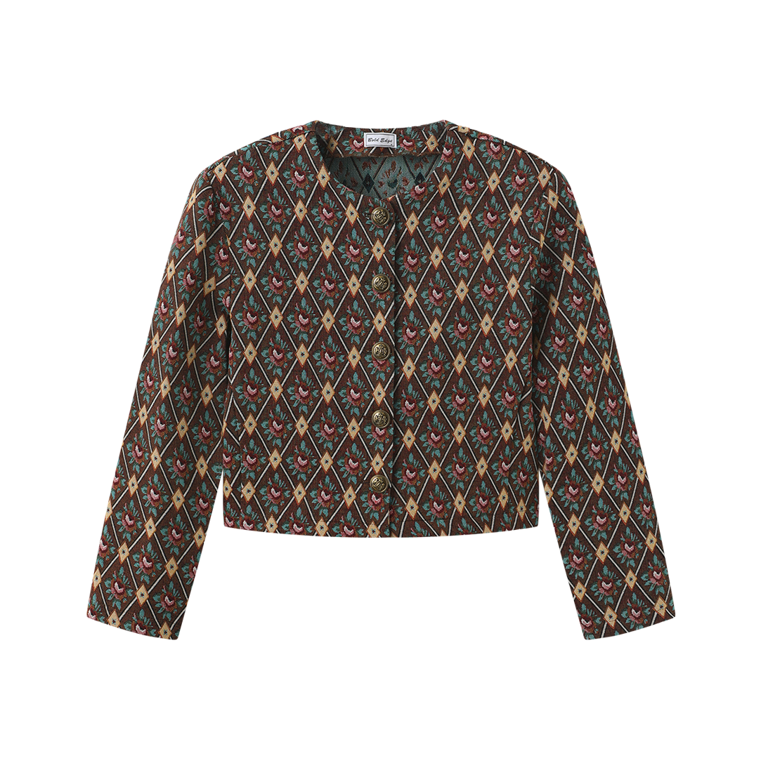 Vintage Printed Blazer