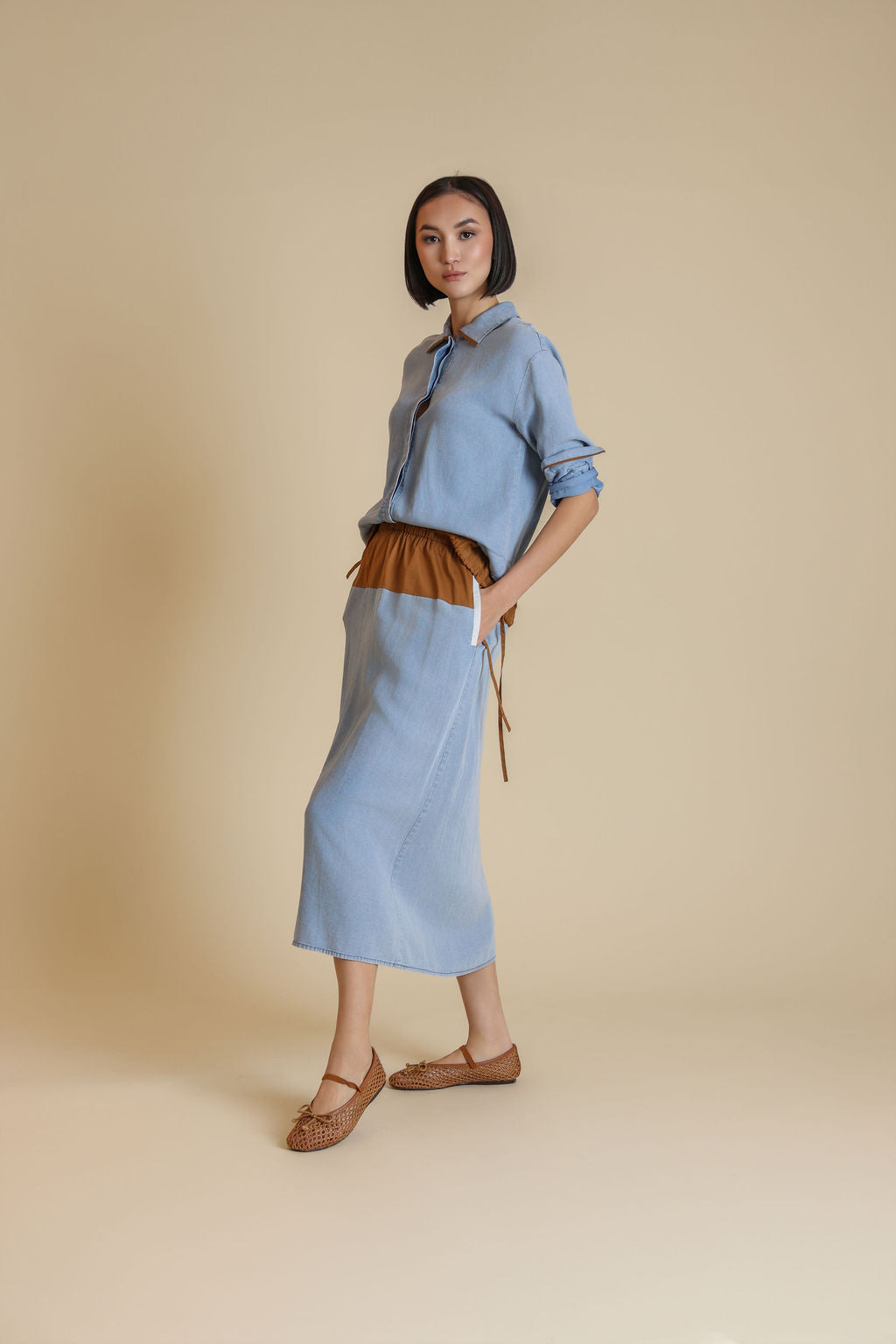 Chambray Parachute Button Down