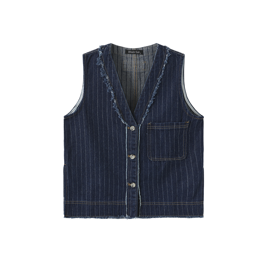 Stripe Denim Vest