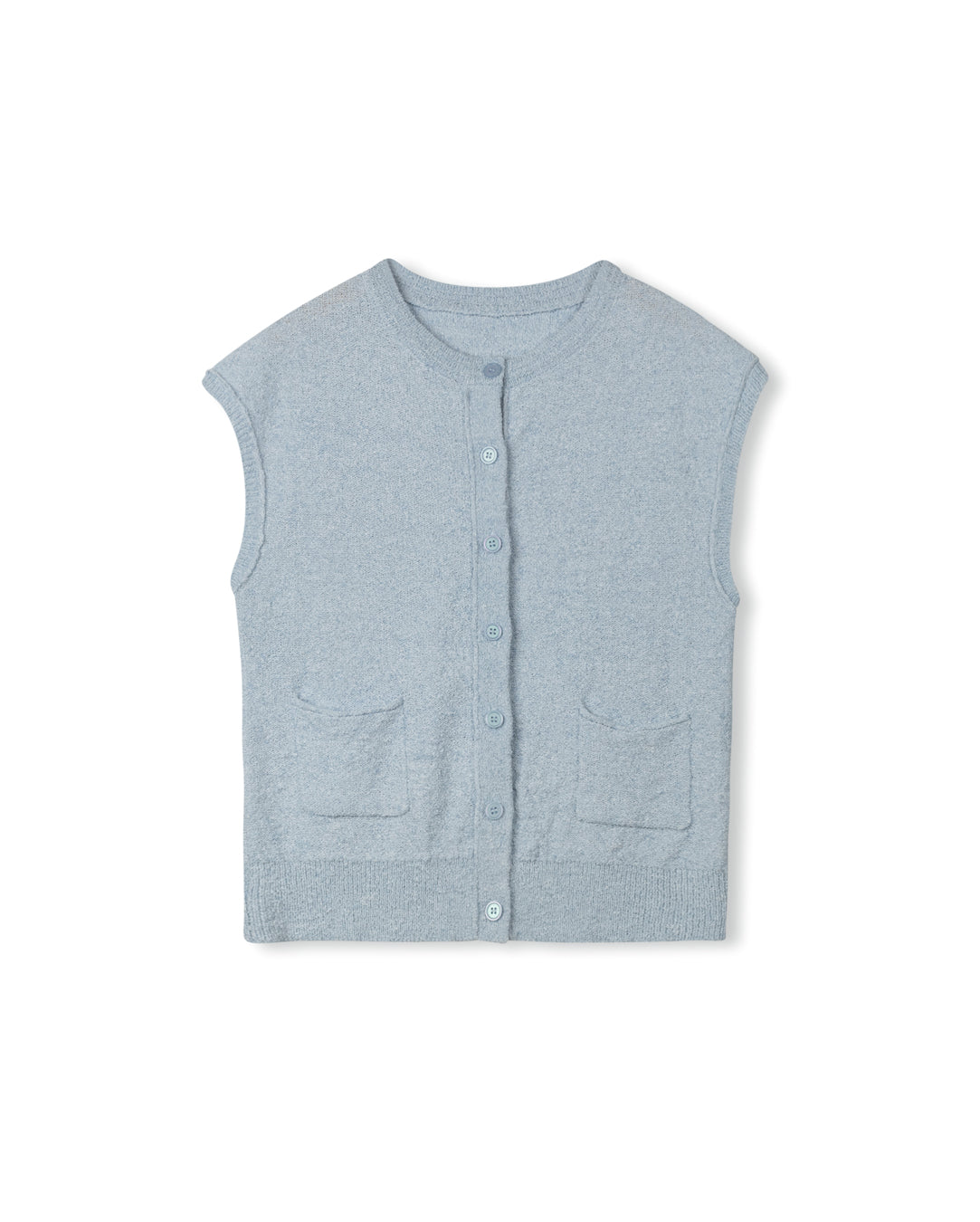 Textured Knit Drop Shoulder Vest