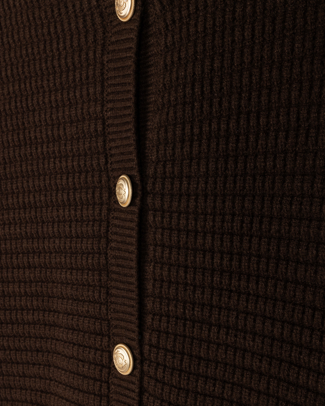 Knit Gold Button Cardigan W-23175