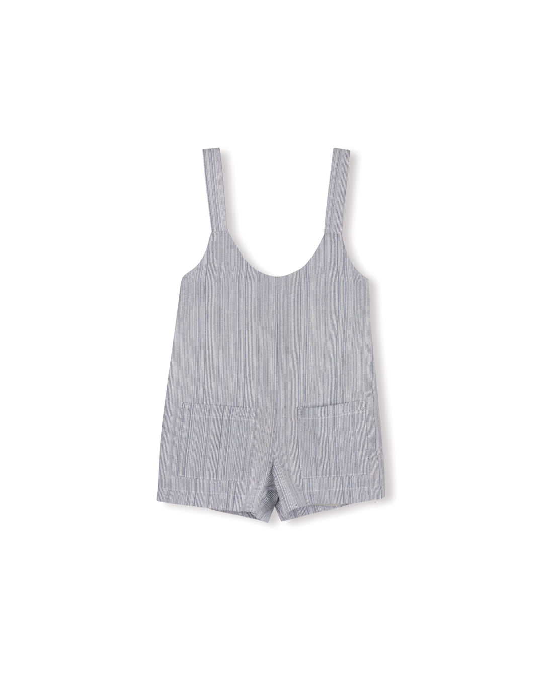 Linen Stripe Boy Romper C-18424