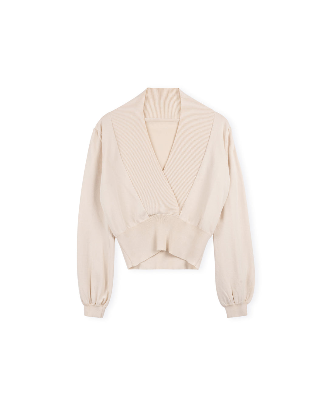 Atlanta Silk Knit Top With Rib Inserts