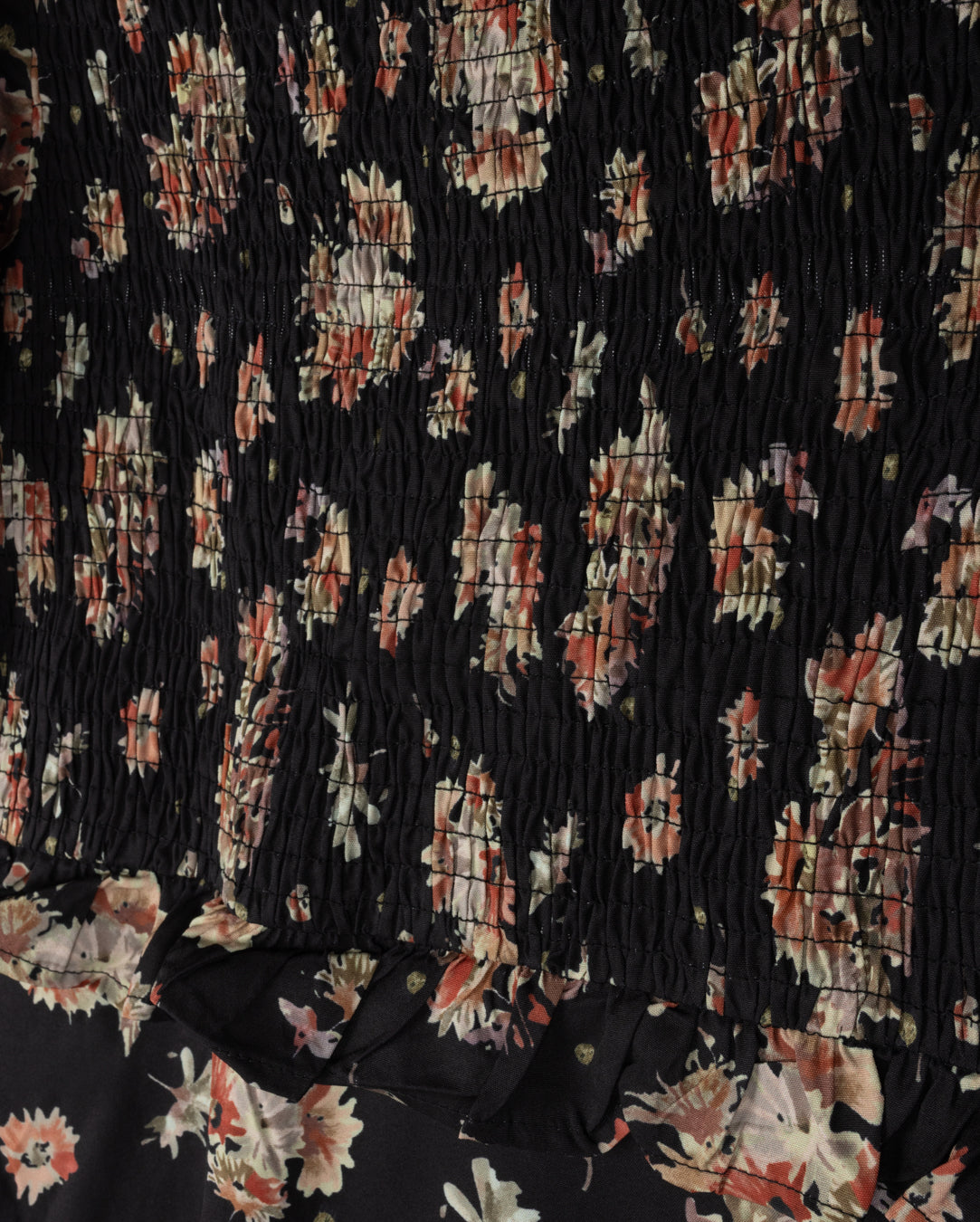 Floral Print Smocked Chest Dress C-21963