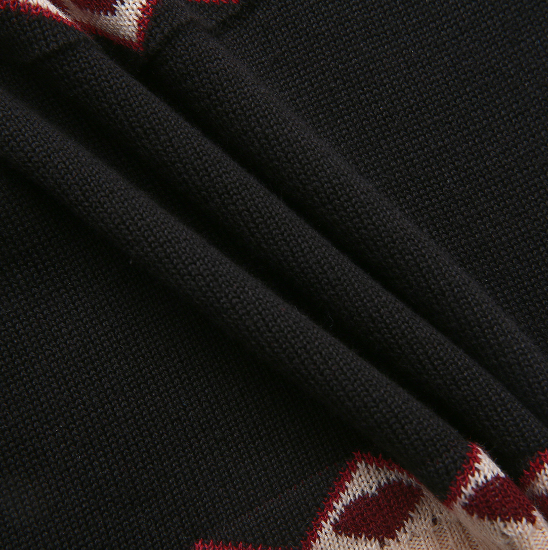 Fair Isle Neck Knit Set