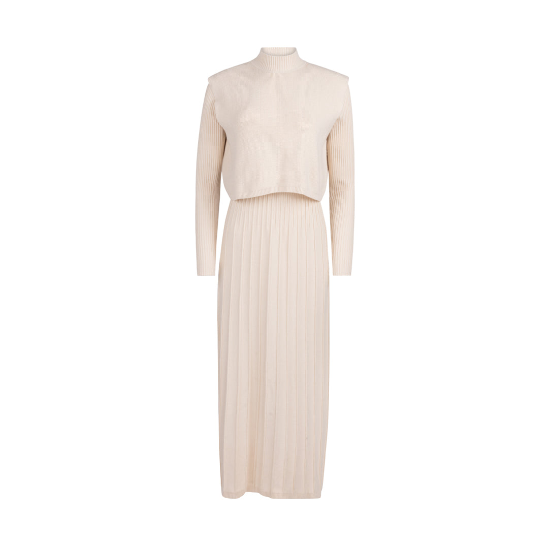 Pointelle Knit Pleated Dress - Junees