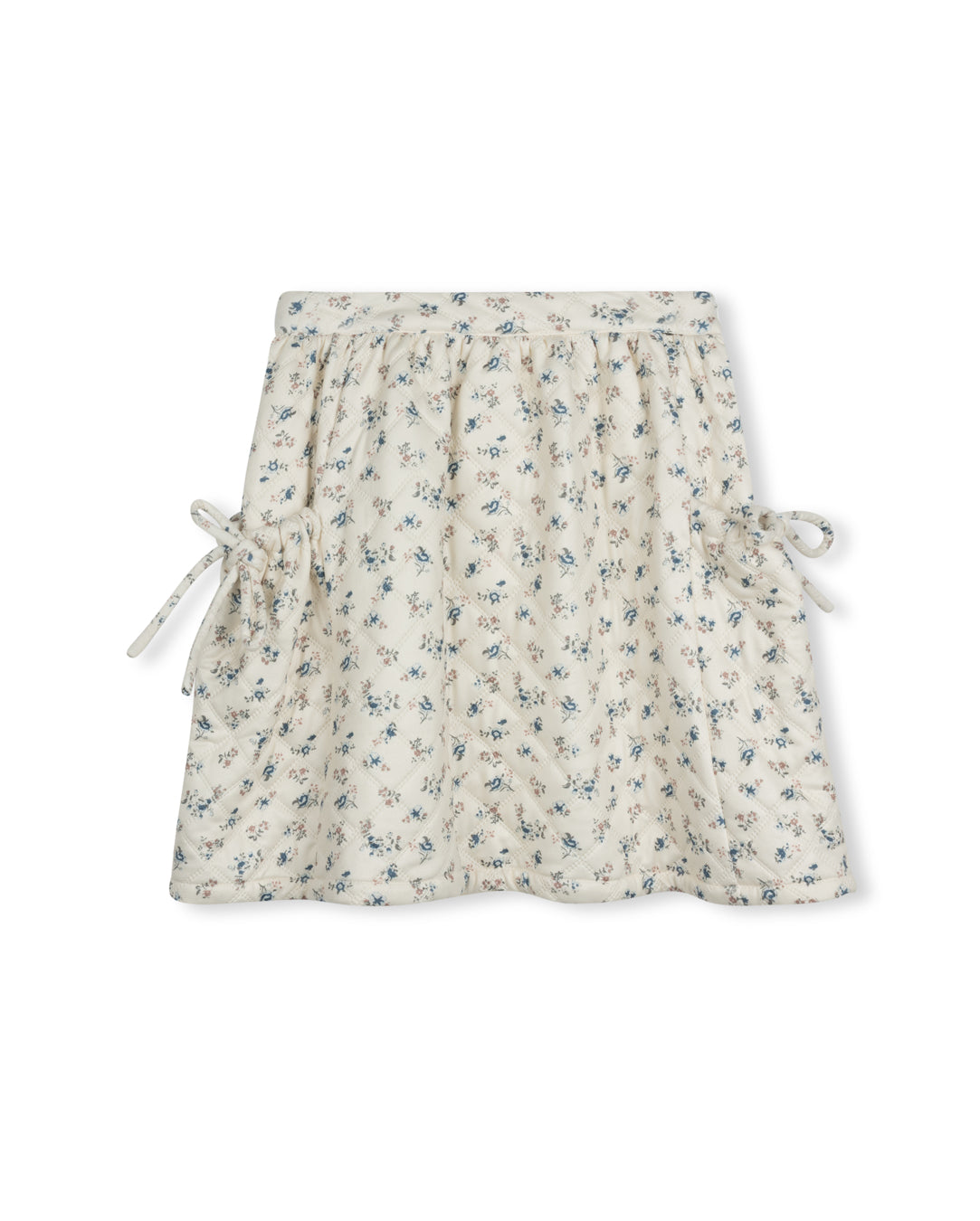 Quilted Floral Print Skirt C-22793