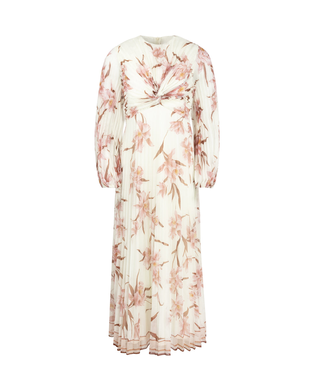 Knot Waisted Maxi Pleated Dress