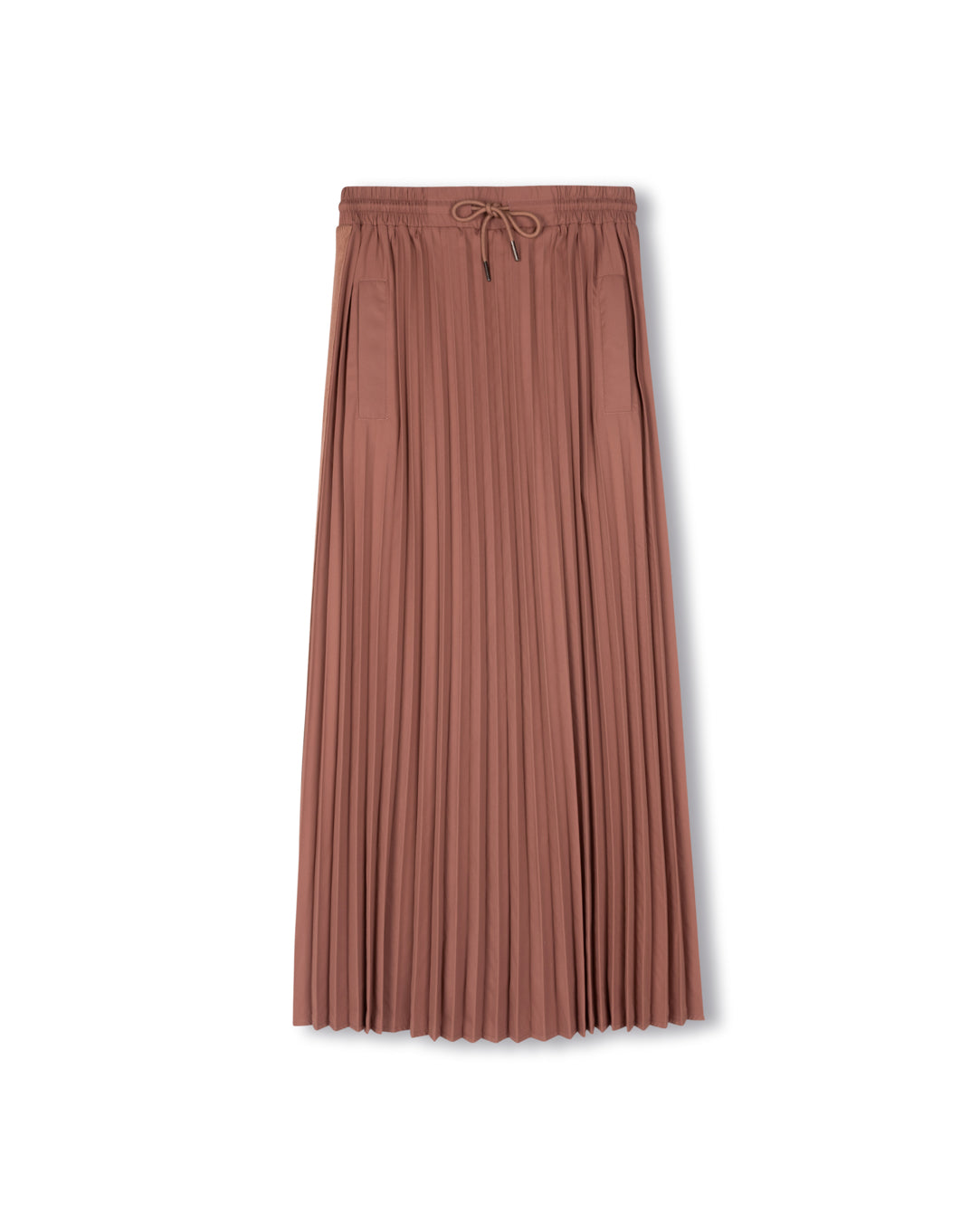 Pleated Parachute Drawstring Skirt W-22314