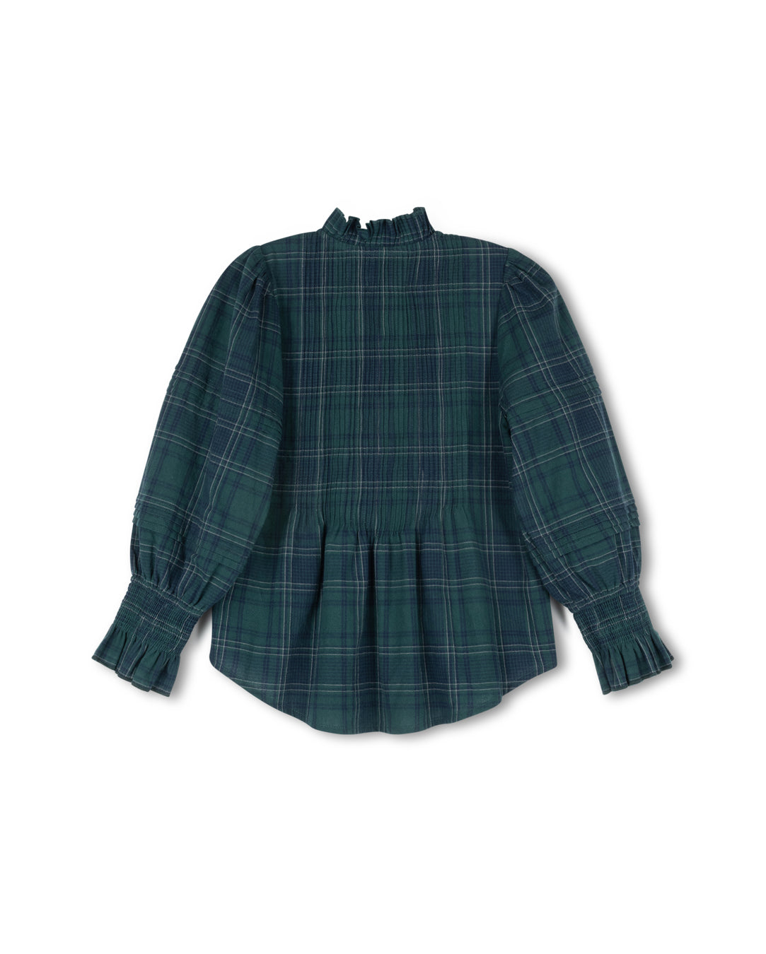 Bide Gingham Pleat Blouse C-21660