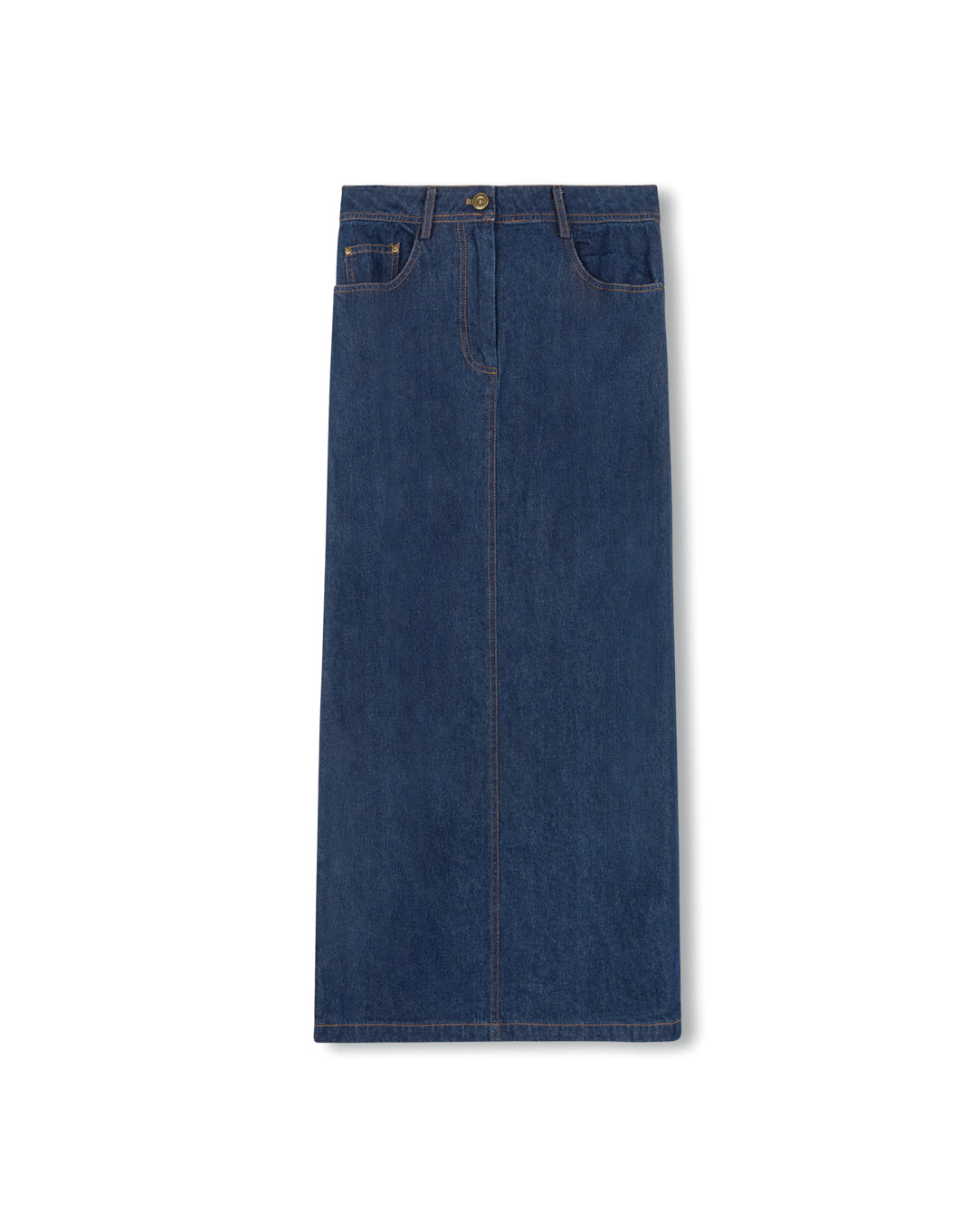Straight Dark Denim Skirt - Junees