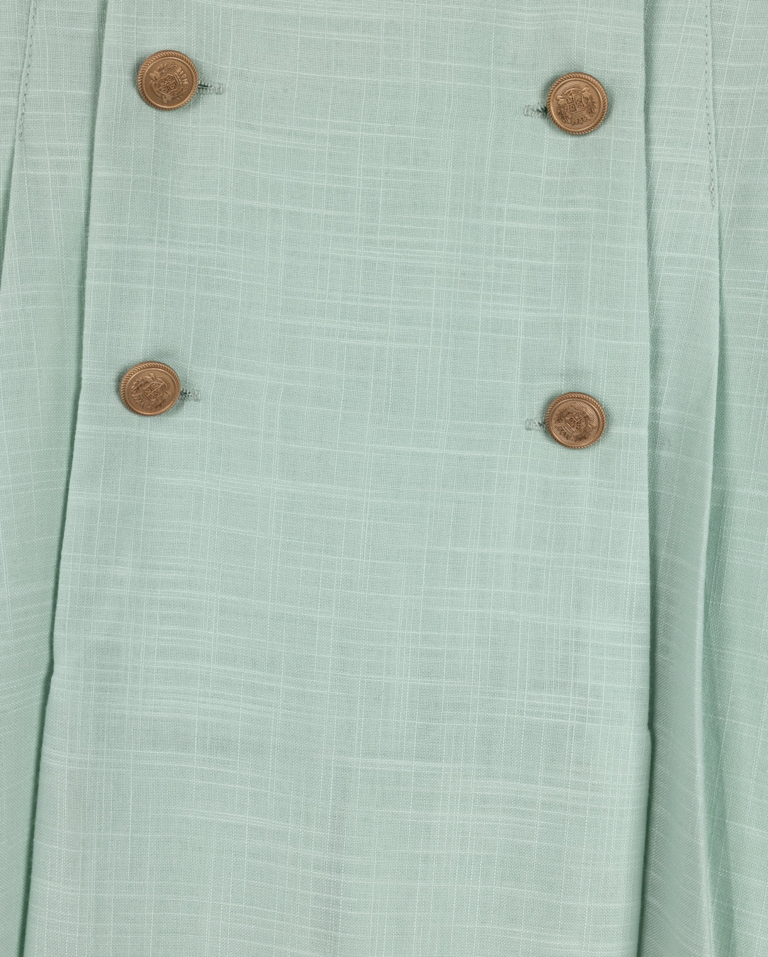 Linen Double Button Pleated Skirt - Junees