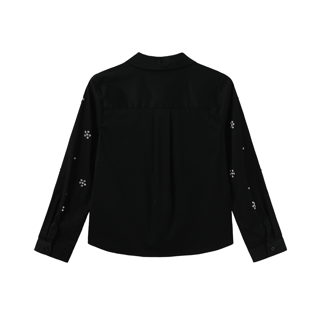 Poplin Blouse With Jewels - Junees