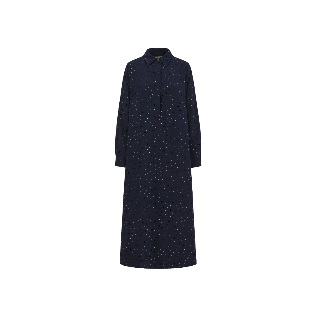 Quarter Button Detailed Dress