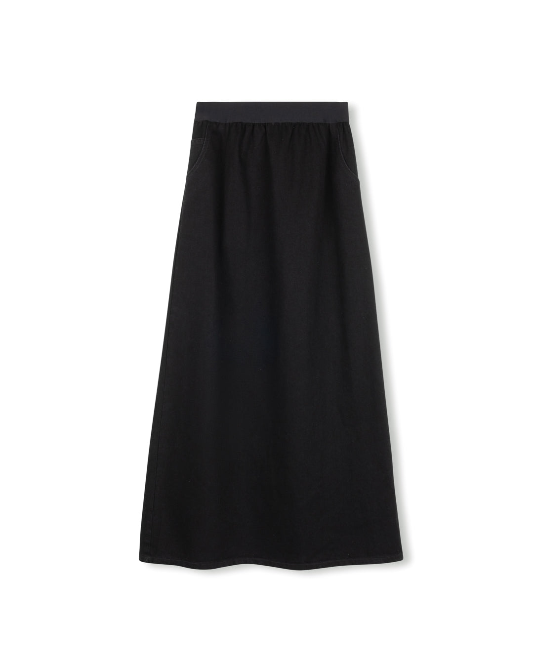 Denim Elastic Straight Skirt