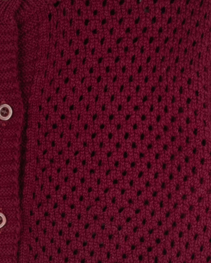 Big Pointelle Knit Holy Cardigan