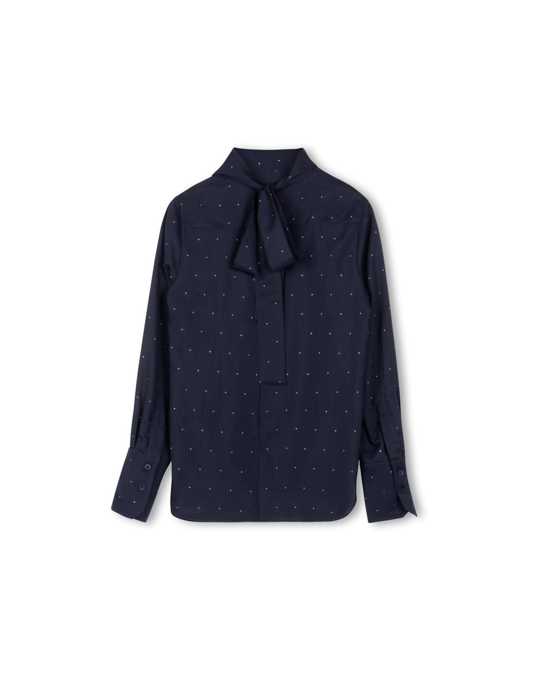 Gem Detailed Back Tie Blouse