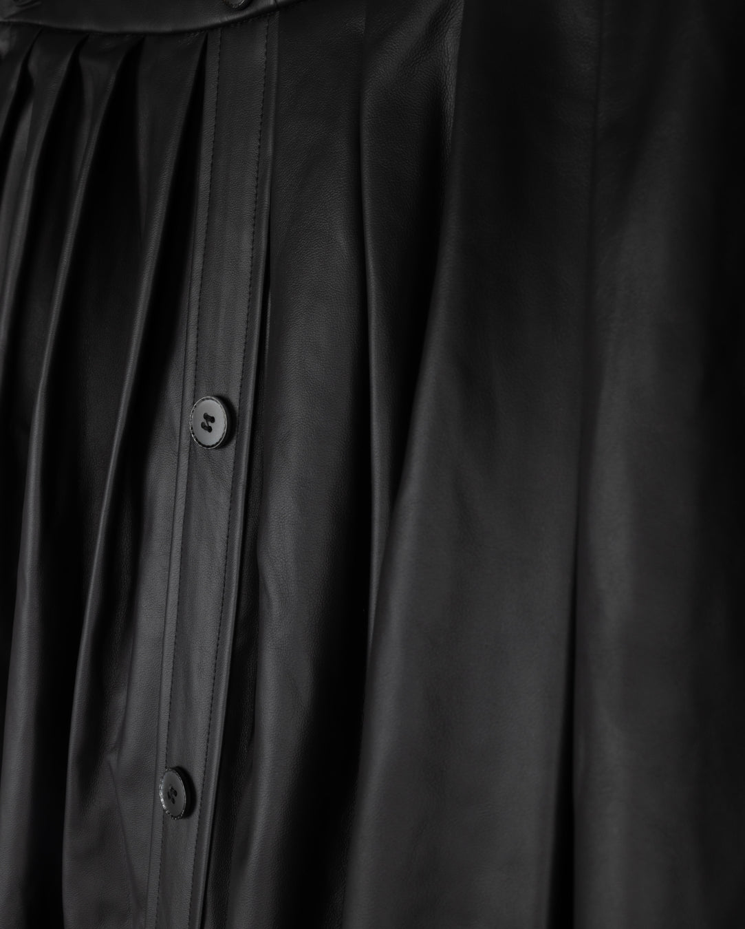 Leather Button Down Skirt W-21513