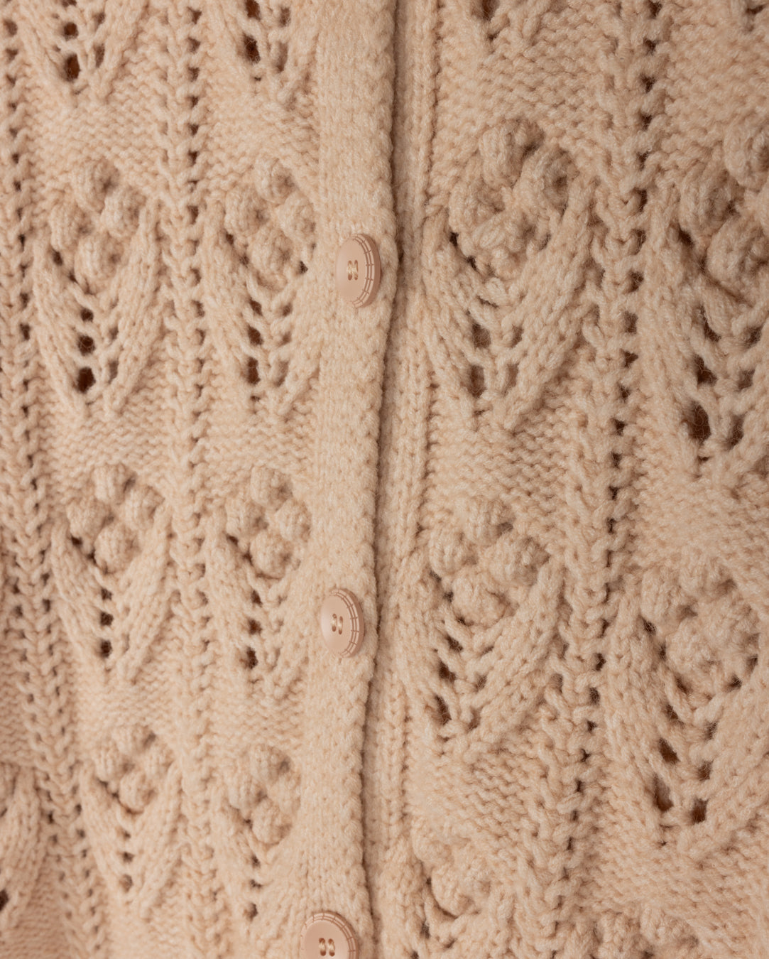 V-Neck Bubble Flower Cardigan W-23258