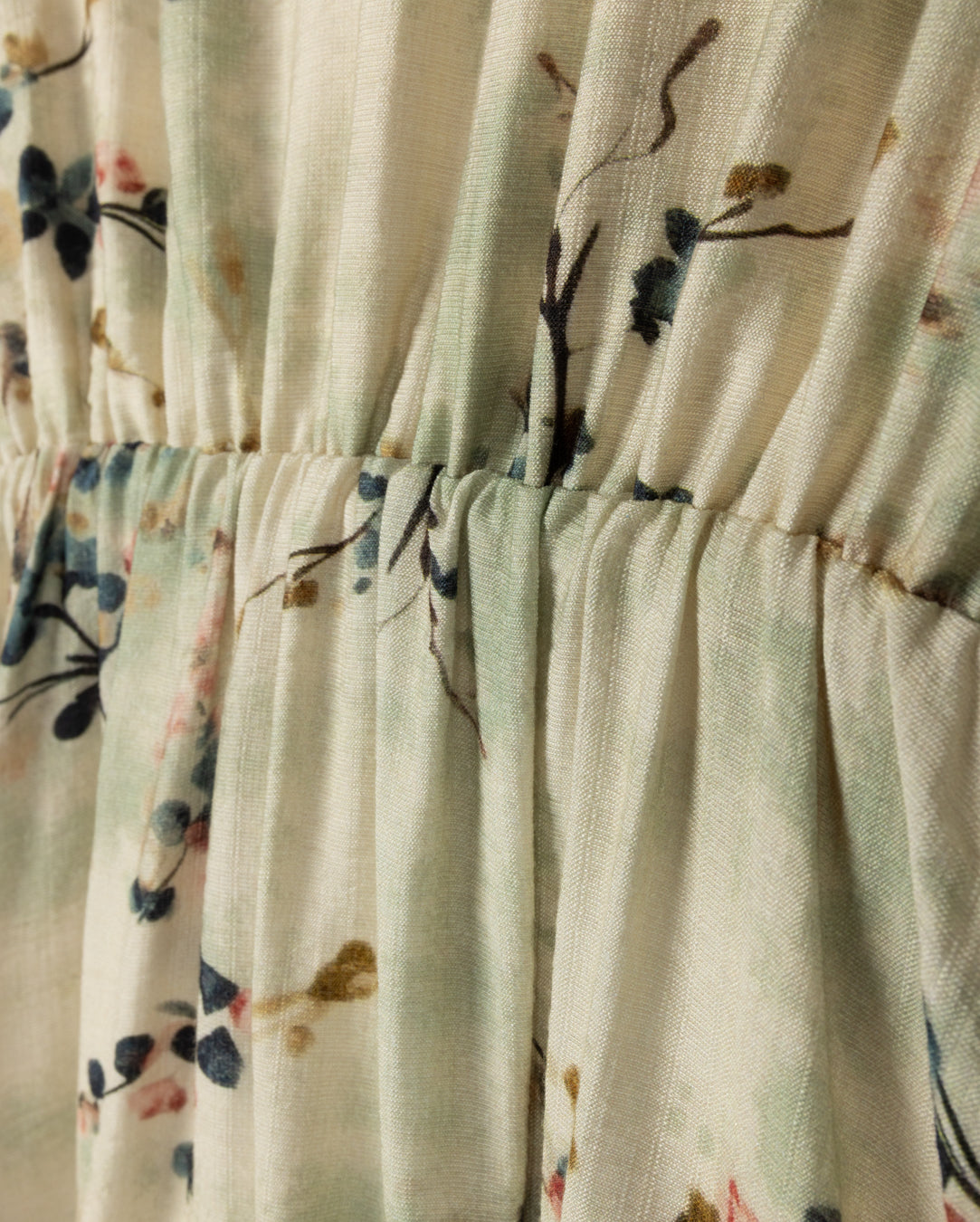 Leaf Printed Waisted Flair Dress