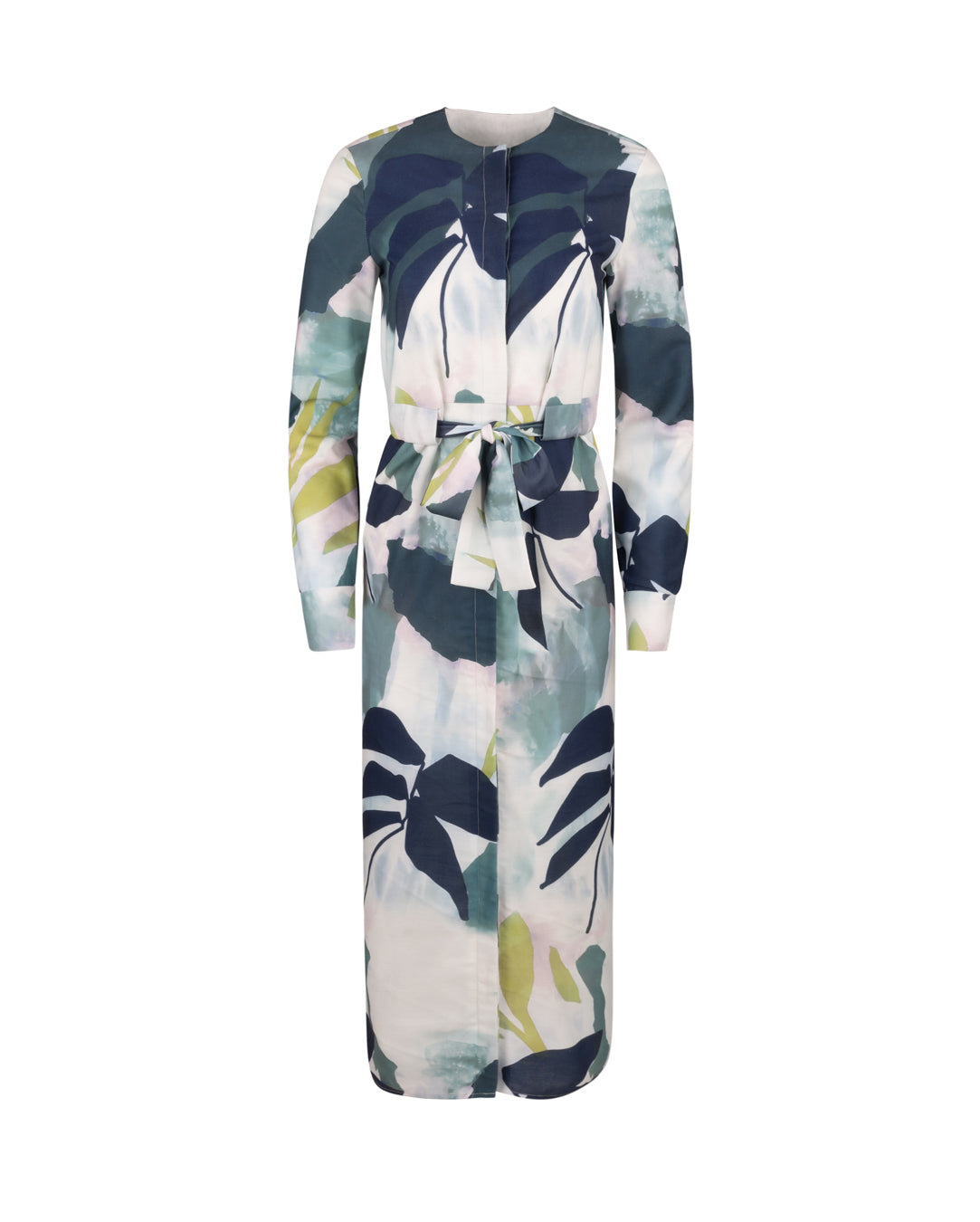 Colorful Self Belt Dress W-17858