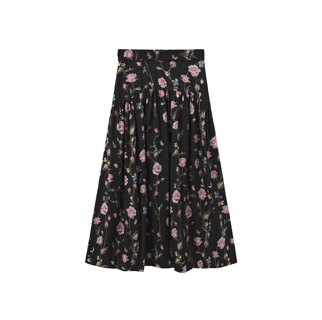 Drop Waist Floral Skirt