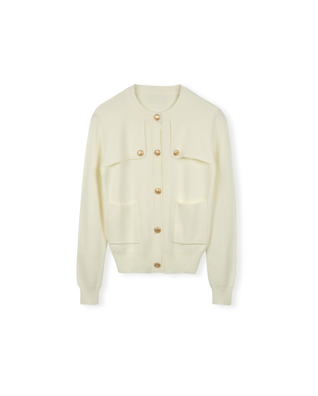 Knit Gold Button Detail Cardigan