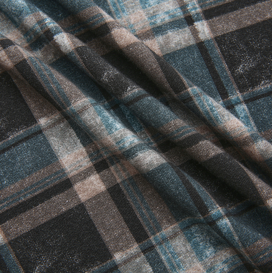 Delmar Plaid Mock Neck