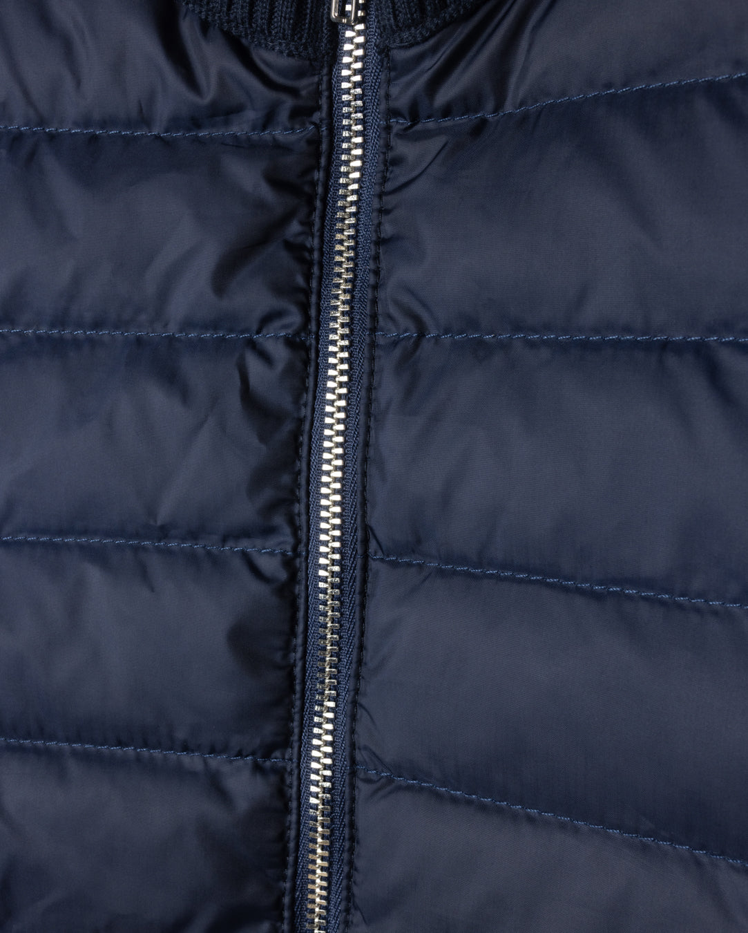 Striped Puffer And Knit Jacket