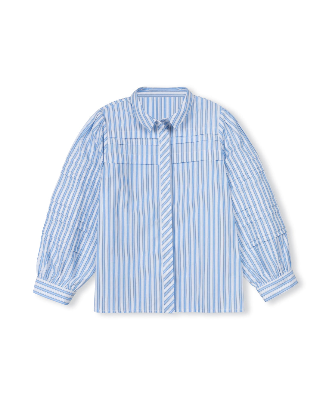 Mun Pinstriped Pleated Blouse