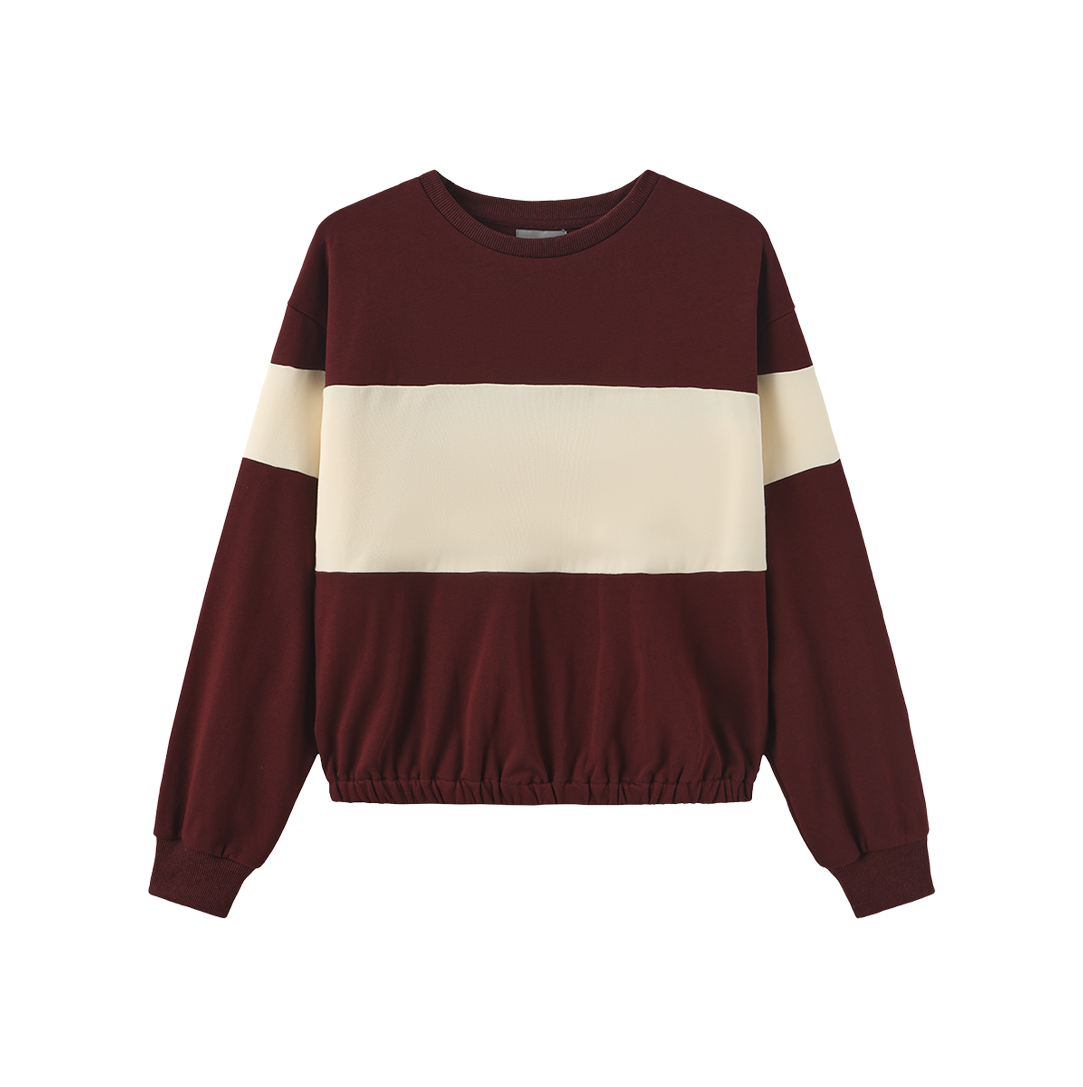 Elastic Hem Sweatshirt
