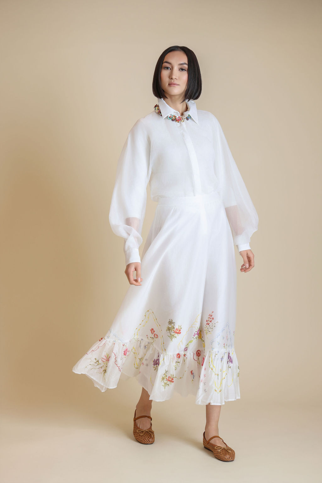 Scattered Printed Skirt - Junees