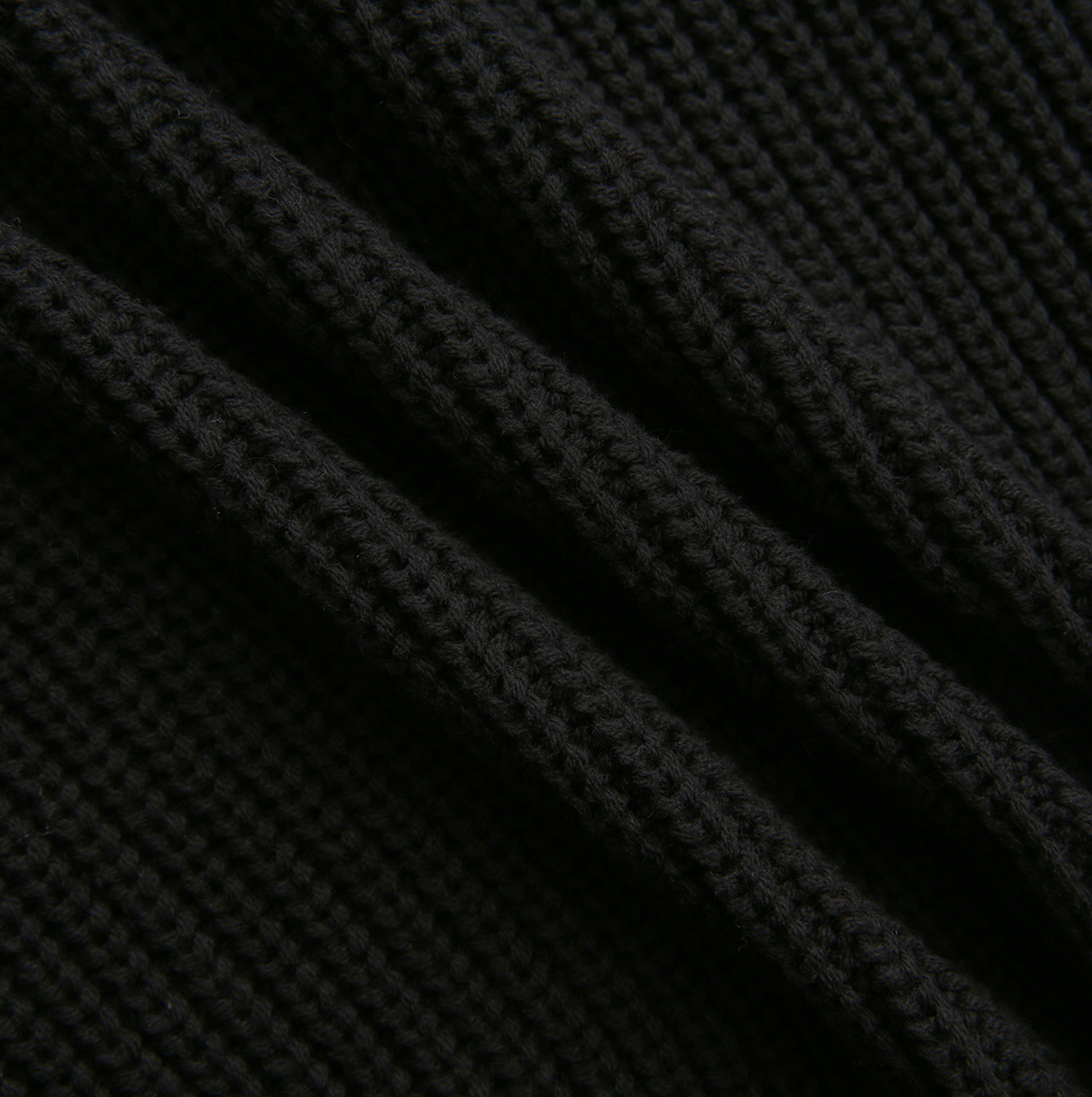 Cable Knit Stripe Collar Sweater