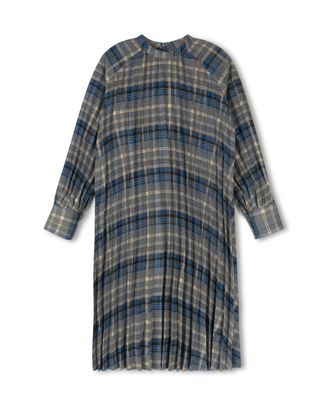 Plaid Accordion Pleated Swing Dress