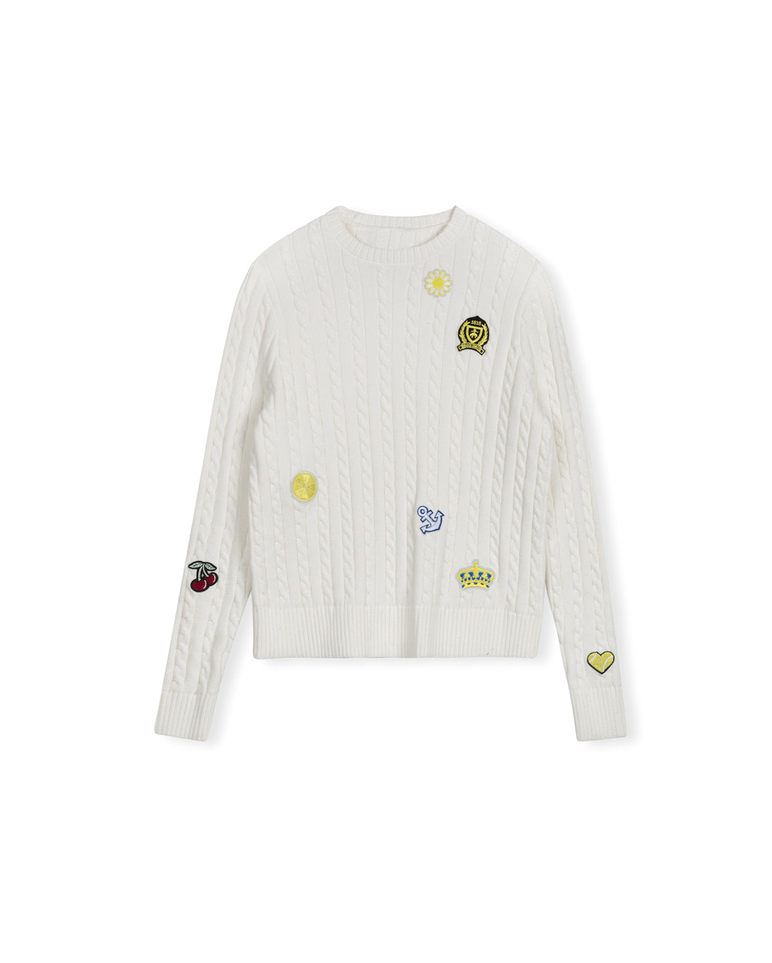 Knit Patch Detailed Pullover