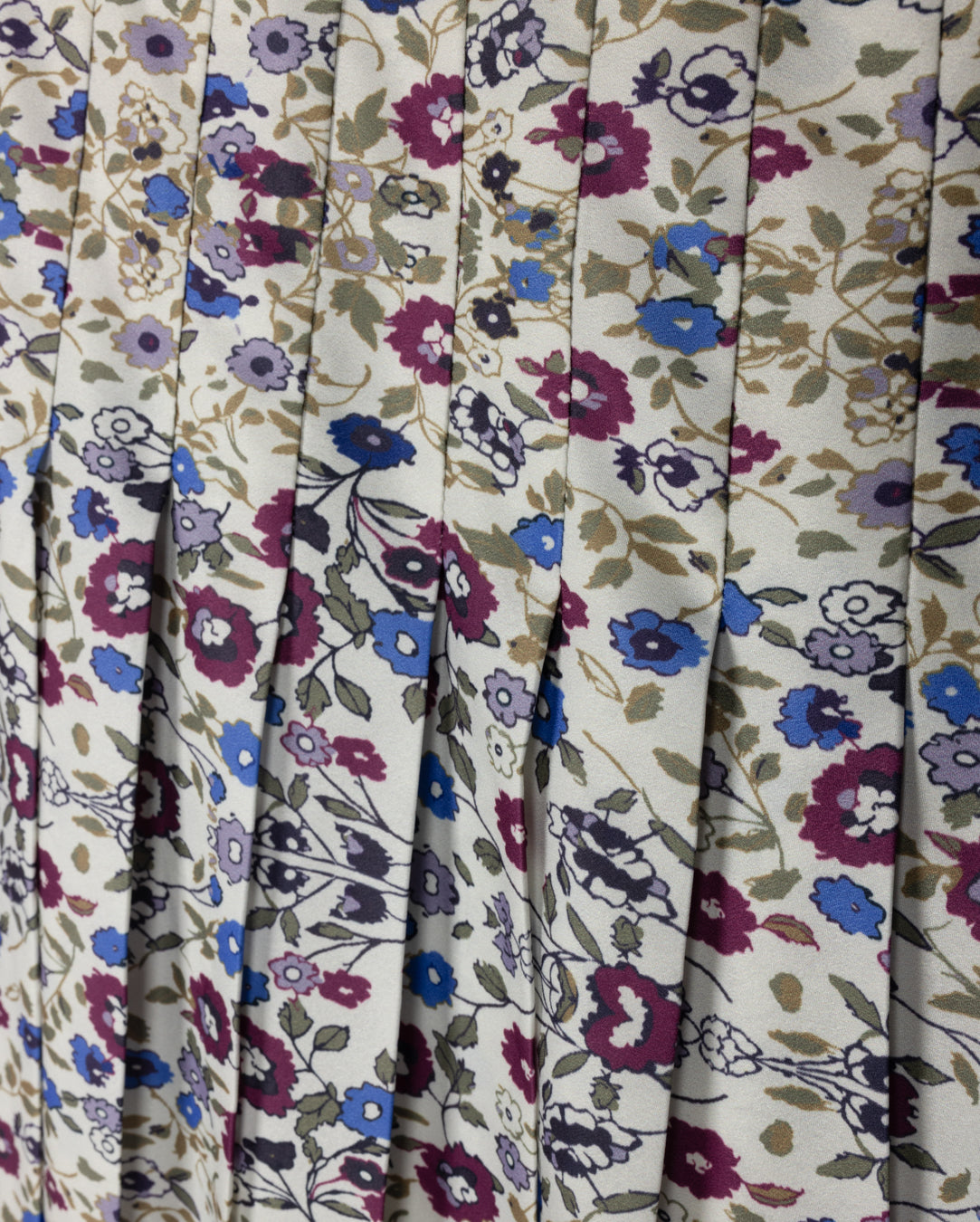 Floral Printed Drop Pleated Skirt