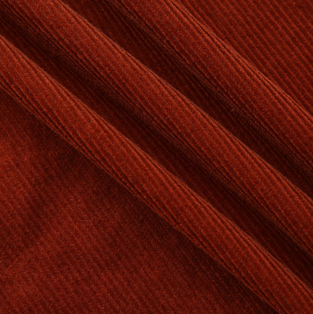 Elastic Waist Corduroy Midi Skirt